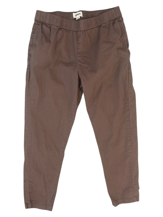 Pact Pants - Pact Elastic Waist Cotton Pull On Pants in Chocolate Brown Size Medium